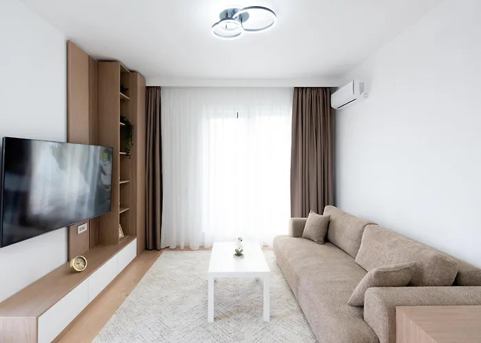 아파트 Soni Luxury 321 Plaza With Free Private Parking & Self Check-in 부쿠레슈티